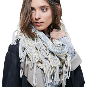 Free People Versatile Fringe Cowl Scarf NWT $68